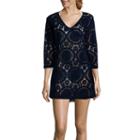 Porto Cruz Crochet V-neck Tunic Swim Coverup