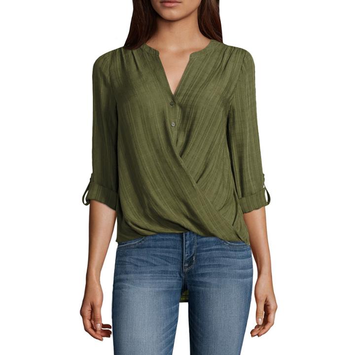 A.n.a Wrap Front Blouse