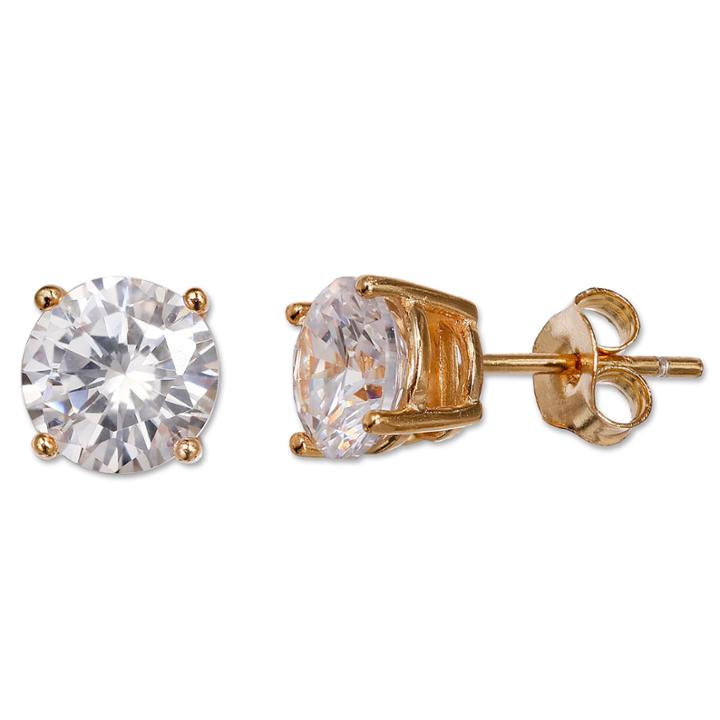 Silver Reflections&trade; Round Cubic Zirconia Earrings