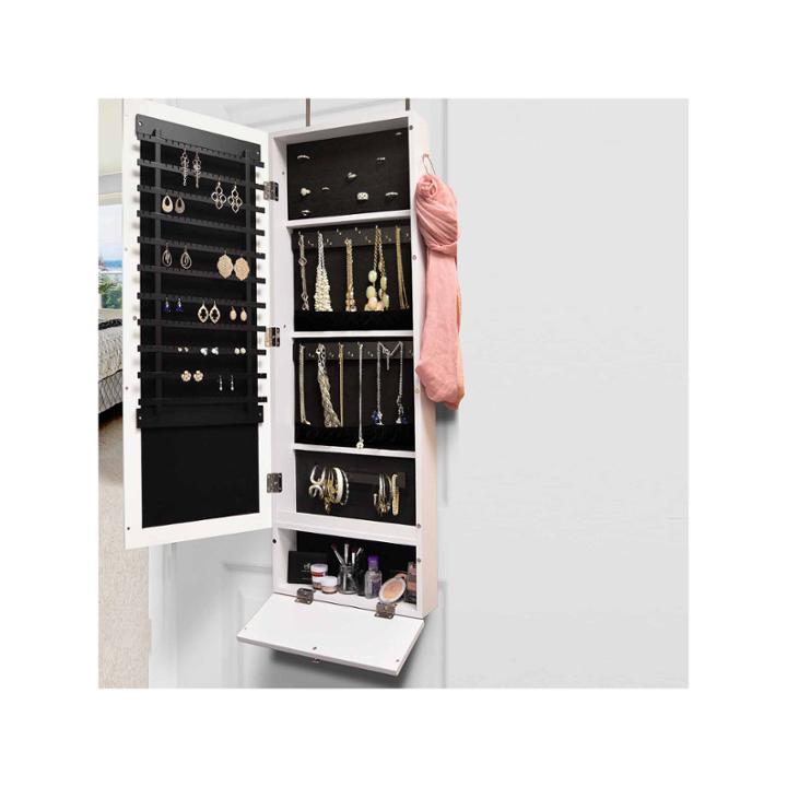 New View Over-the-door White Jewelry Cabinet