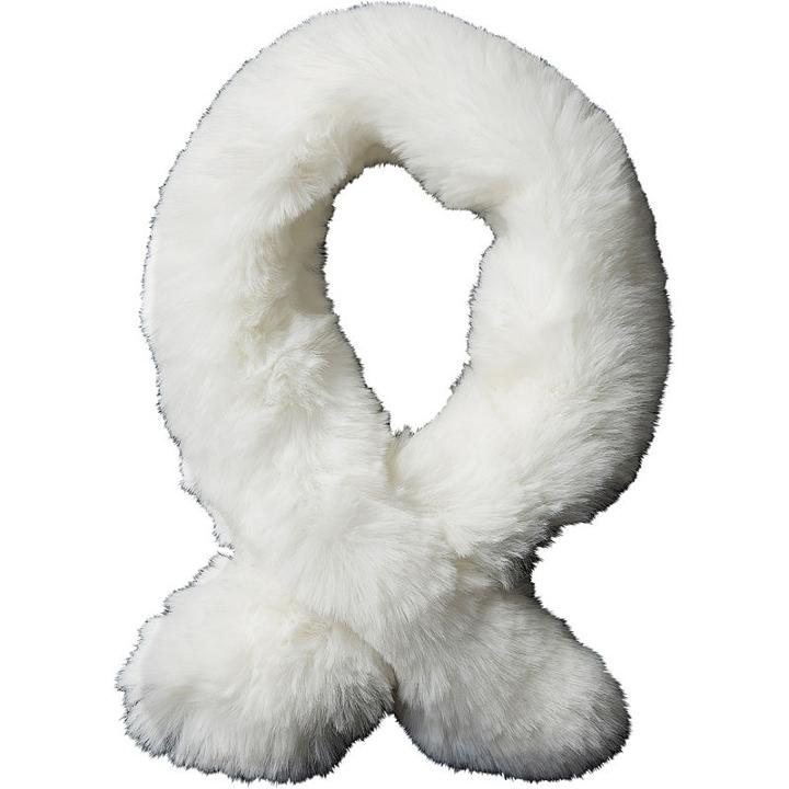 Tickled Pink White Fringe Infinity Cold Weather Scarf