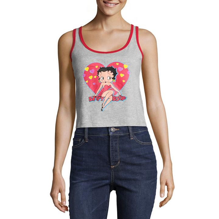 Betty Boop Cropped Tank - Juniors