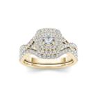 7/8 Ct. T.w. Diamond 10k Yellow Gold Bridal Ring Set