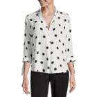 Worthington 3/4 Sleeve Collar Neck Georgette Blouse