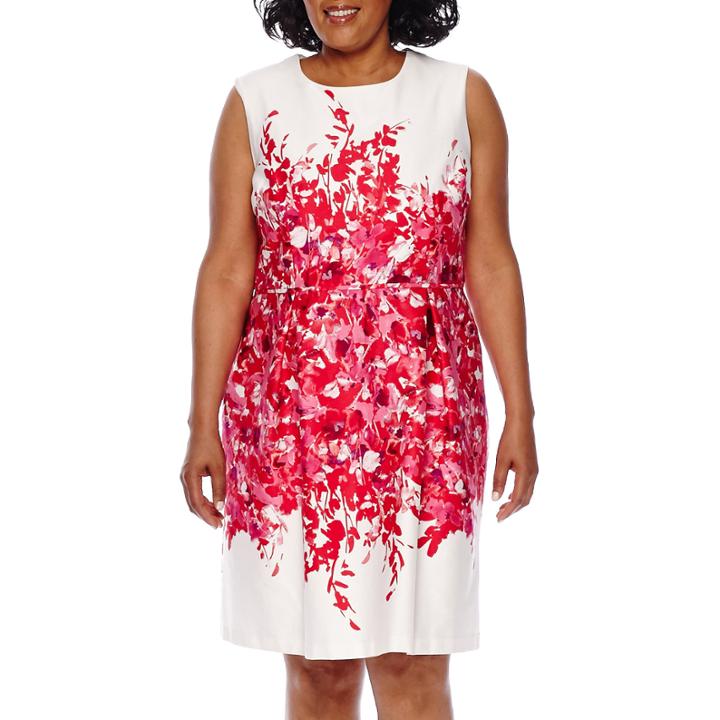 Studio 1 Sleeveless Printed Dress - Plus