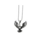 Mens Stainless Steel Antiqued Screaming Eagle Pendant