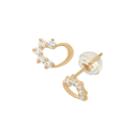 1/5 Ct. T.w. Round White Cubic Zirconia 14k Gold Stud Earrings