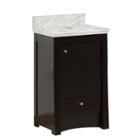 19.75-in. W Floor Mount Distressed Antique Walnutvanity Set For Wall Mount Drilling Bianca Carara Top