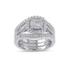 3/4 Ct. T.w. Diamond 10k White Gold Bridal Ring Set