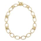 Monet Gold-tone Criss-cross Toggle Necklace
