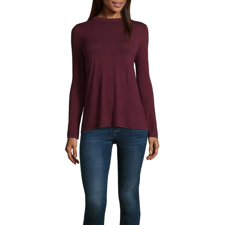 T.d.c Long Sleeve Lace Up Back Top