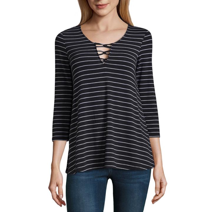 Arizona Short Sleeve Round Neck T-shirt-womens Juniors