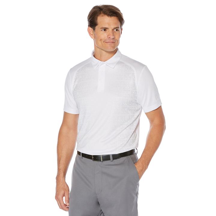 Pga Tour Short Sleeve Camouflage Mesh Polo Shirt