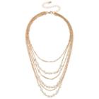 Decree Womens 4mm Simulated Pearls Strand Necklace