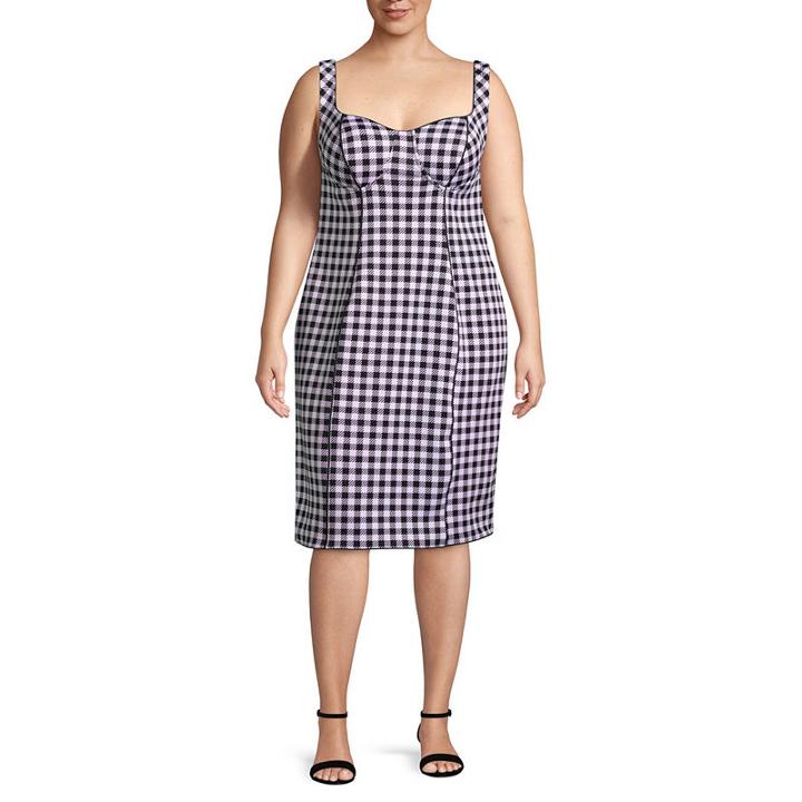 Bold Elements Gingham Bodycon Dress-plus