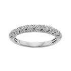 1/4 Ct. T.w. Certified Diamond 14k White Gold Crossover Wedding Band