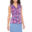 Chelsea Rose Sleeveless Y Neck Jersey Blouse