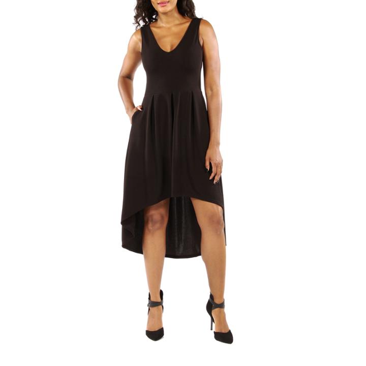 24/7 Comfort Apparel Enchangting High-low Fit & Flare Dress