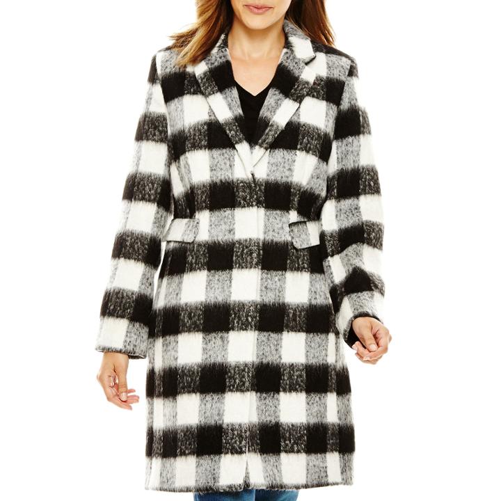 Liz Claiborne Wool-blend Walking Coat - Tall
