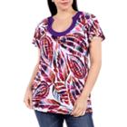 24/7 Comfort Apparel Summer Trails Tunic Top Plus
