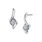 Sirena 1/8 Ct. T.w. Round Diamond 14k White Gold Earrings