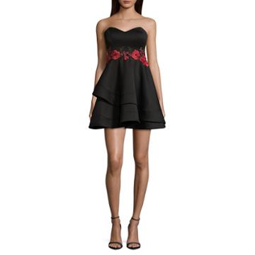 B. Darlin Sleeveless Embroidered Skater Dress-juniors