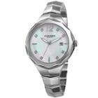Akribos Xxiv Womens Silver Tone Strap Watch-a-932ss