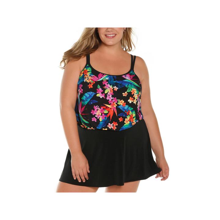 St. John's Bay Floral Swim Dress Plus