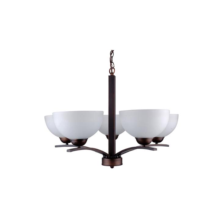 Mickayla 5-light Brown Chandelier