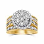 Womens 1 Ct. T.w. Genuine Diamond Round Engagement Ring