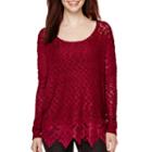 Decree Long-sleeve Lace-hem Sweater