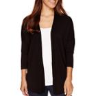 Stylus&trade; 3/4 Dolman-sleeve Flyaway Cardigan