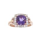 Limited Quantities Genuine Amethyst, Pink Sapphire And Diamond-accent Ring