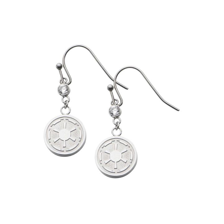 Star Wars Stainless Steel Imperial Symbol Earrings