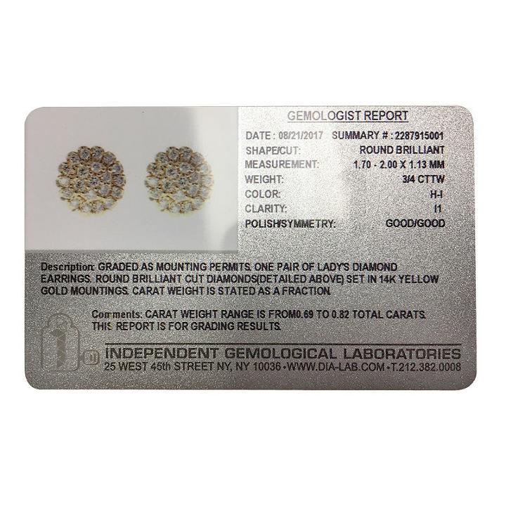 Diamond Blossom 3/4 Ct. T.w. Genuine White Diamond 10mm Stud Earrings