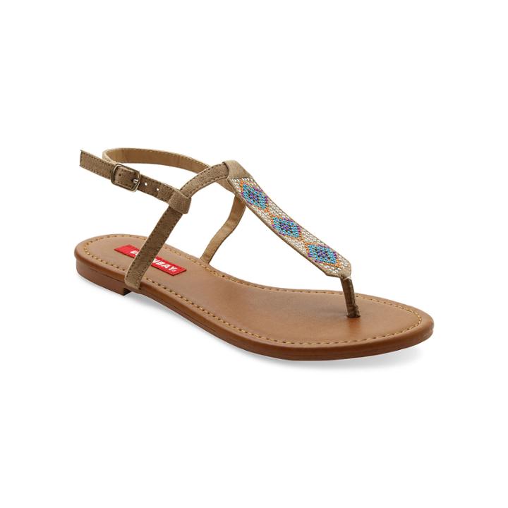 Unionbay Sonar Embellished T-strap Flat Sandals