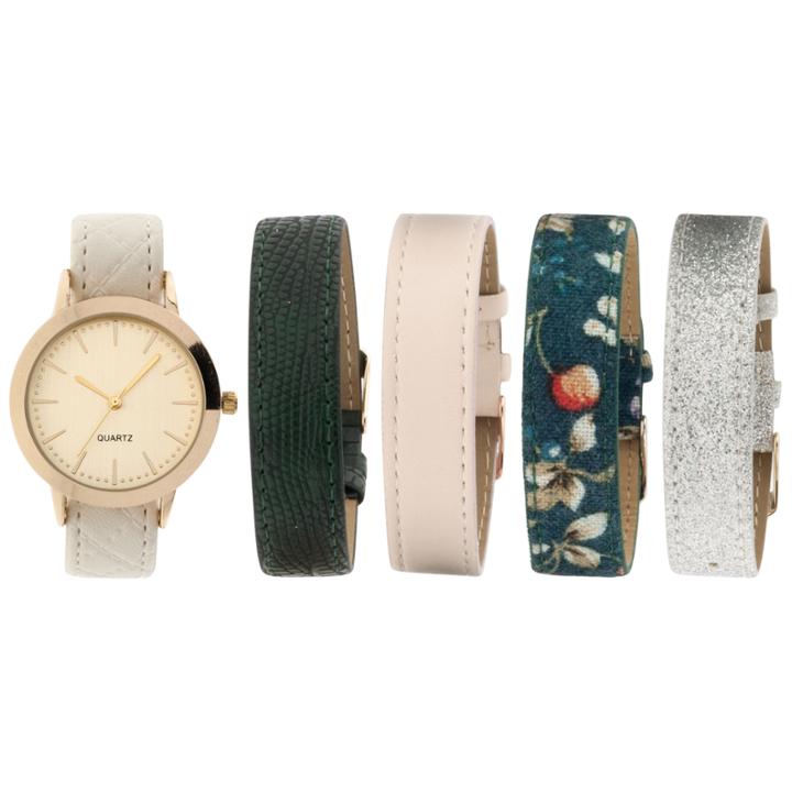 Interchangeable Band Womens Multicolor 5-pc. Watch Boxed Set-jcp2992sst