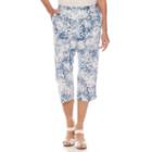 Alfred Dunner Floral Print Capris