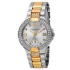 Akribos Xxiv Womens Two Tone Strap Watch-a-775ttg