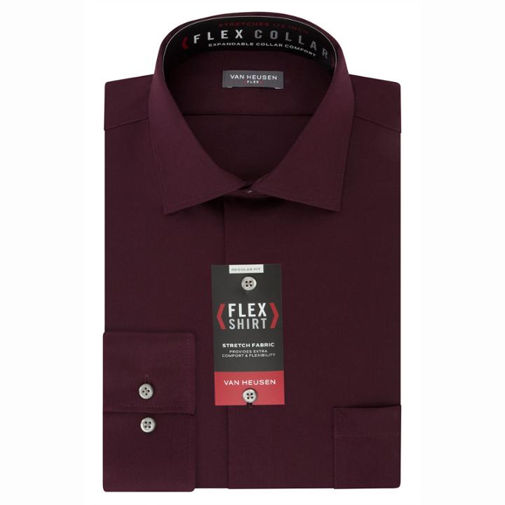 Van Heusen Flex Collar Long Sleeve Woven Dress Shirt