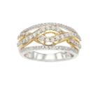 Womens 1/2 Ct. T.w. Genuine White Diamond 10k Gold Cocktail Ring