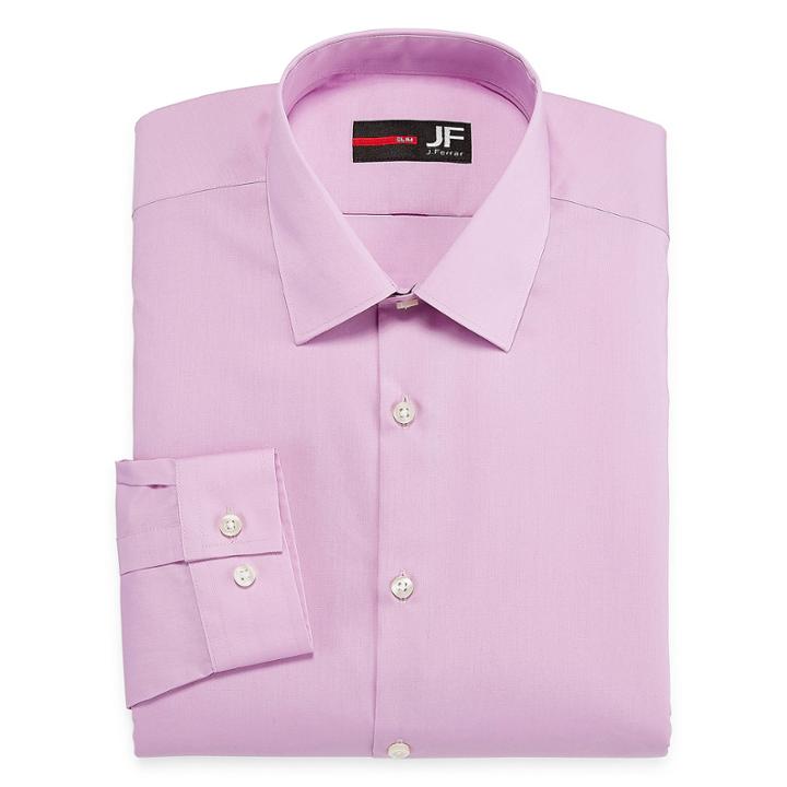 Jf J.ferrar Easy-care Solid - Big And Tall Long Sleeve Woven Dress Shirt