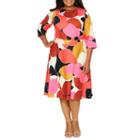 Tracee Ellis Ross For Jcp Glorious Elbow Sleeve Floral Fit & Flare Dress-plus