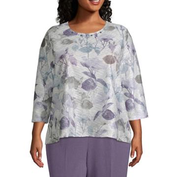 Alfred Dunner Smart Investments Shadow Floral Tee - Plus