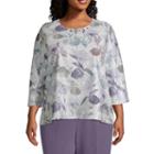 Alfred Dunner Smart Investments Shadow Floral Tee - Plus