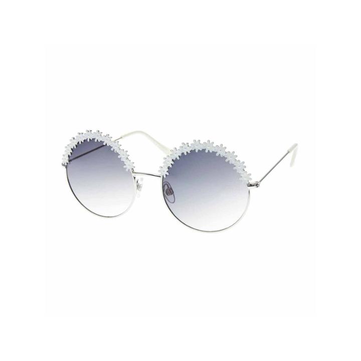 Arizona Half Frame Round Uv Protection Sunglasses