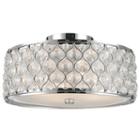 Paris Collection 4 Light Chrome Finish With Clearcrystal Flush Mount Ceiling Light D16h8