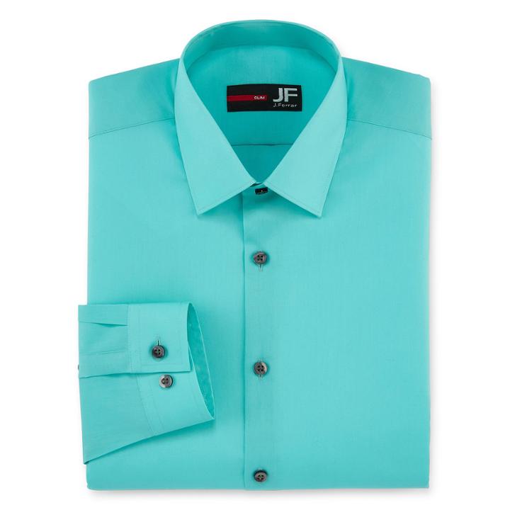 Jf J.ferrar Long Sleeve Woven Dress Shirt - Slim