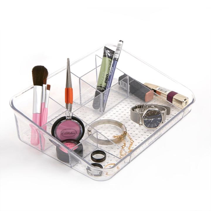 Mind Reader Acrylic 7-compartment Cosmetic Organizer