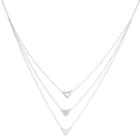 Diamonart Womens 5/8 Ct. T.w. White Cubic Zirconia Heart Pendant Necklace